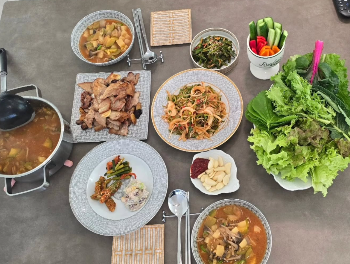 토토사이트 썸 아내가 차려준 푸짐한 밥상.[인스타그램]