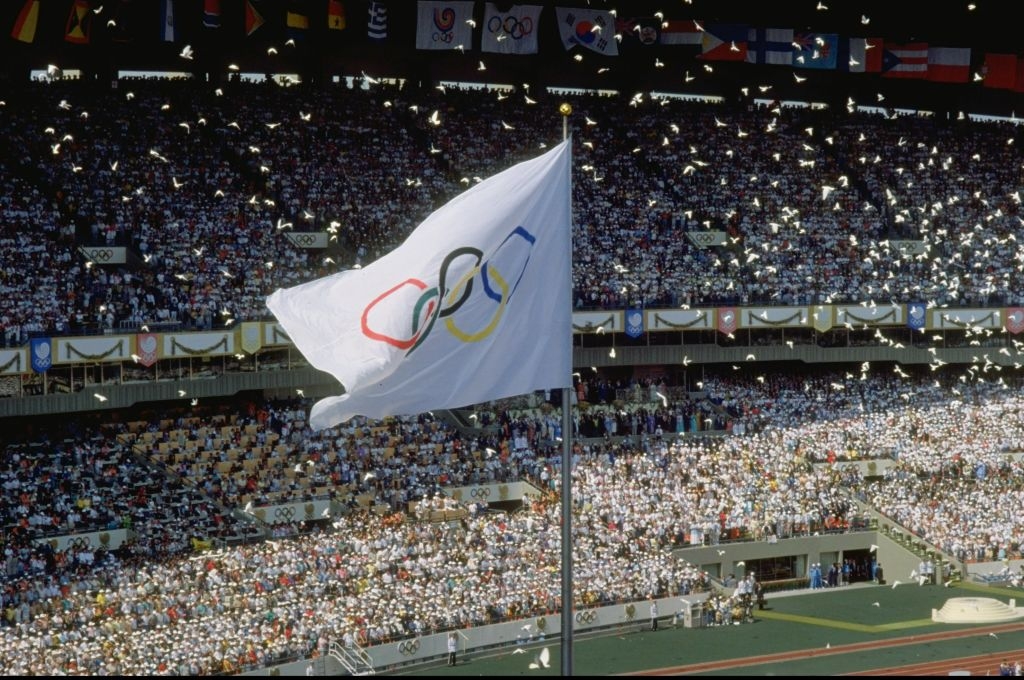 1988년 9월 17일 토토사이트 로그인 뚫기올림픽주경기장에서 토토사이트 로그인 뚫기올림픽 개막식이 열리고 있다. [게티이미지]