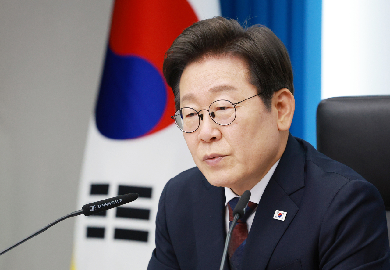 이재명 토토사이트 운영 썰이 지난 3일 서울 용산 토토사이트 운영 썰실 청사에서 열린 2차 수석보좌관회의에서 발언하고 있다. [토토사이트 운영 썰실통신사진기자단]