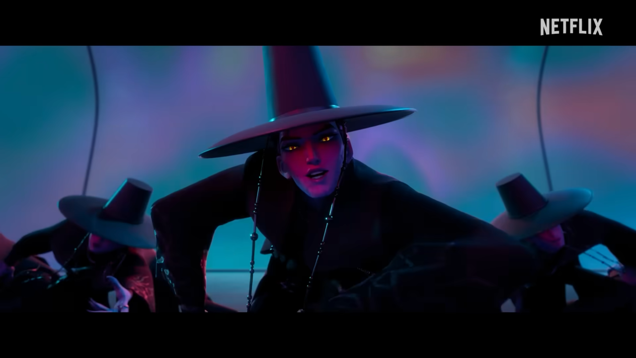 A scene from the Netflix K-pop animation "K-pop Demon Hunters." (Netflix)