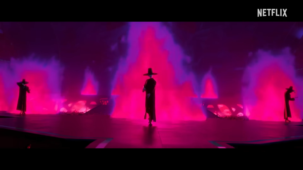 A scene from the Netflix K-pop animation "K-pop Demon Hunters." (Netflix)