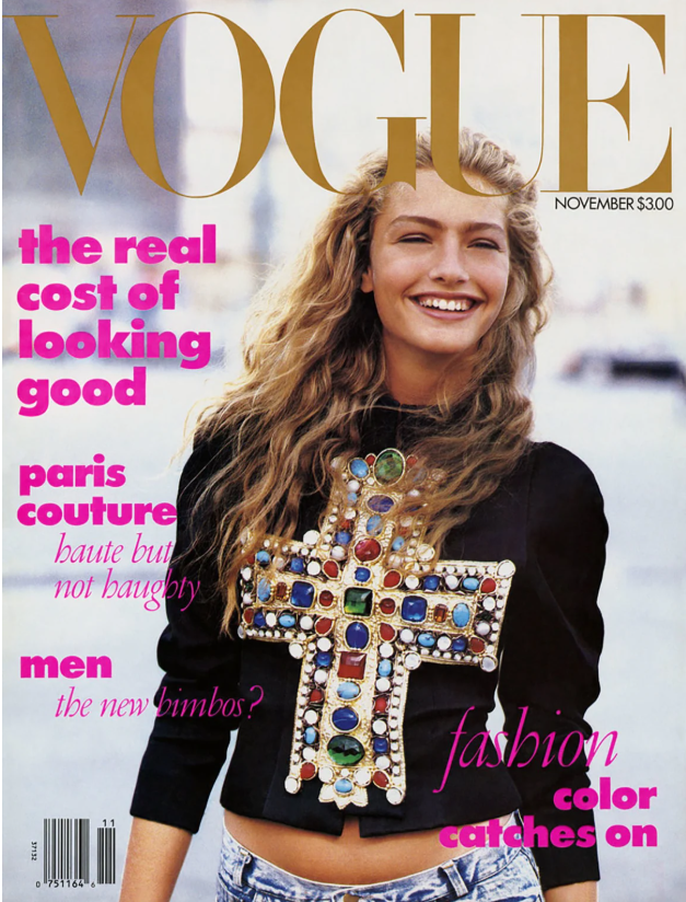 1988년 11월호 미국판 보그(Vogue) 표지 [CNN]