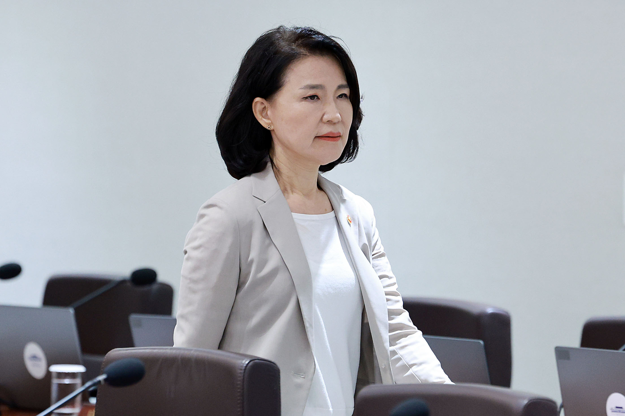 이진숙 방송통신블랙토토이 8일 용산 대통령실에서 열린 국무회의에 참석하고 있다. [연합]
