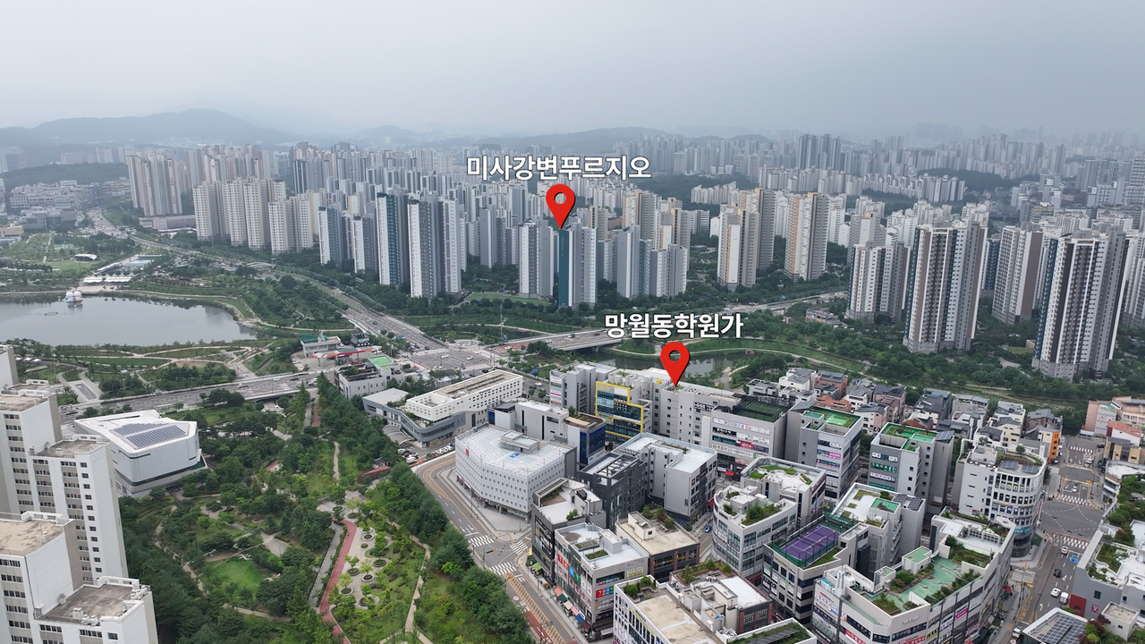 경기도 하남시 망월동 ‘미사강변푸르지오’ 아파트의 모습. 안경찬 PD