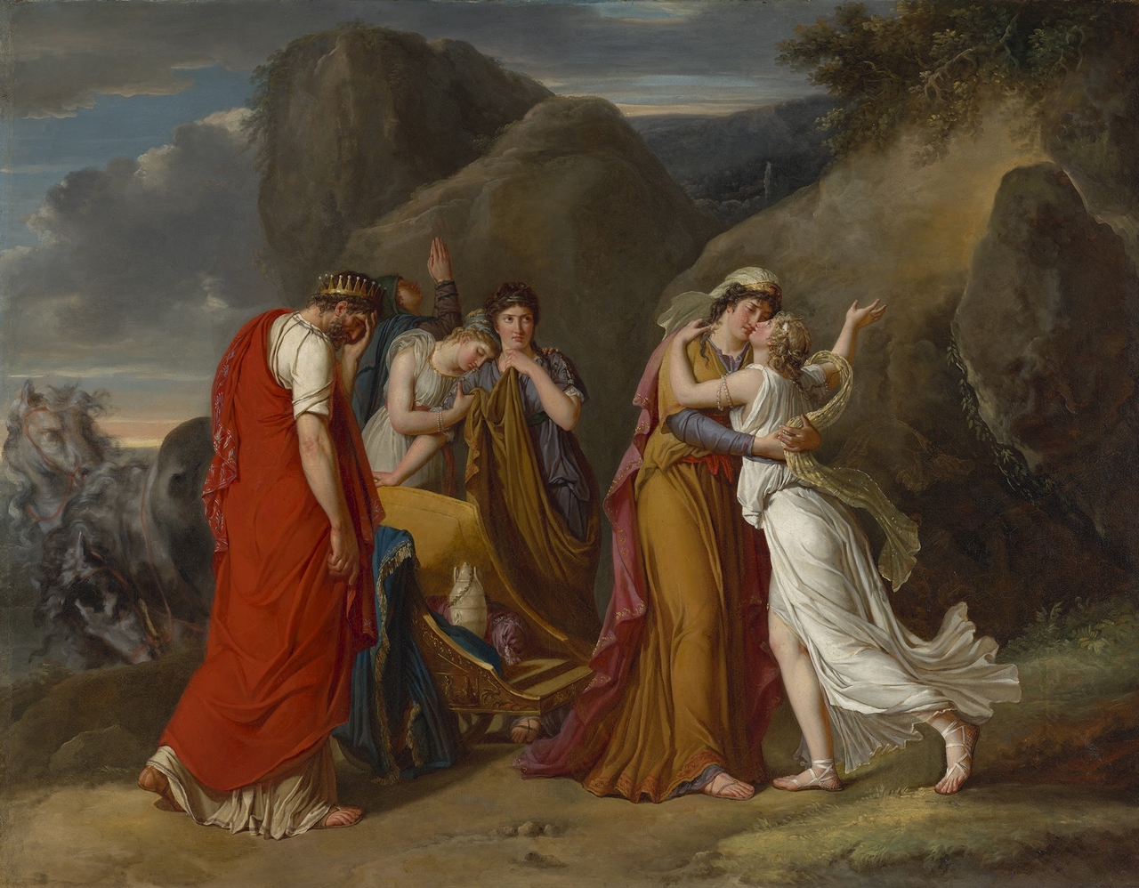 마리 기욘 메누아, 가족에게 작별 인사를 하는 프시케, 1791, 캔버스에 유채, 111x145cm, 샌프란시스코 미술관