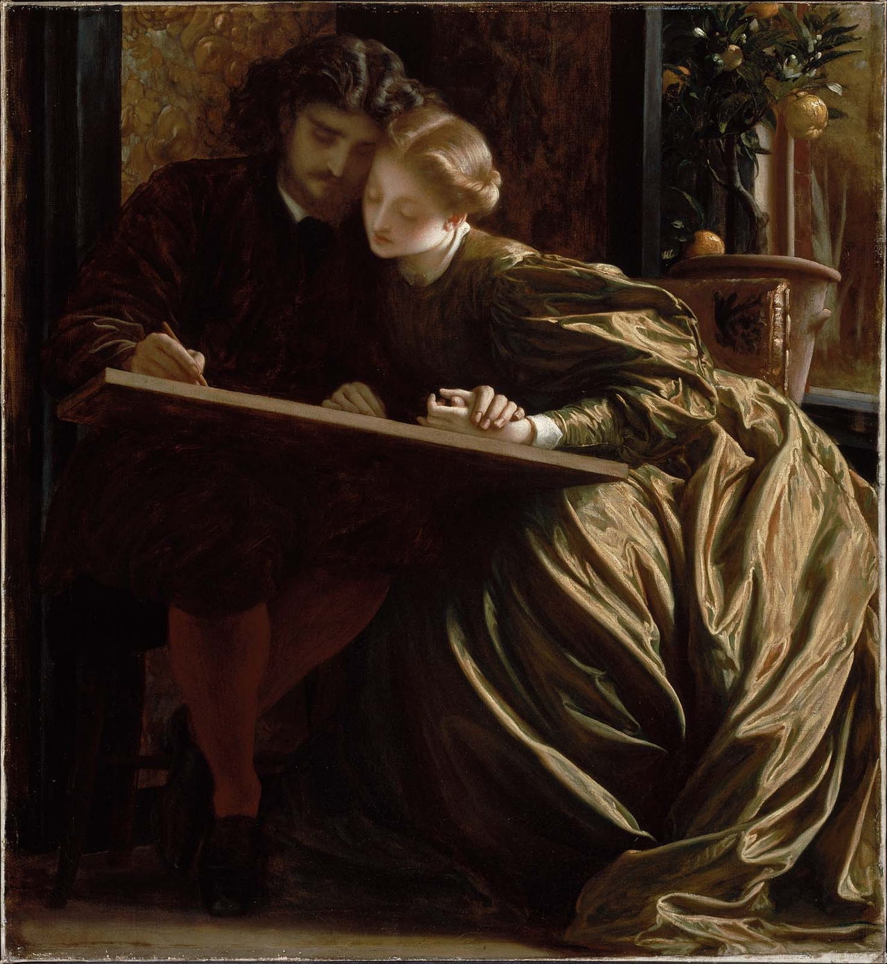 프레더릭 레이턴, 화가의 허니문, 1864, 캔버스에 유채, 83.3x76.8cm, 보스톤 순수미술 미술관