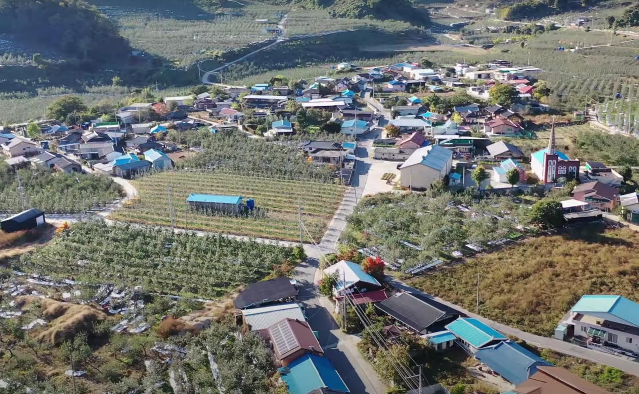 봉현면 노좌1리 전경[영주시 제공]