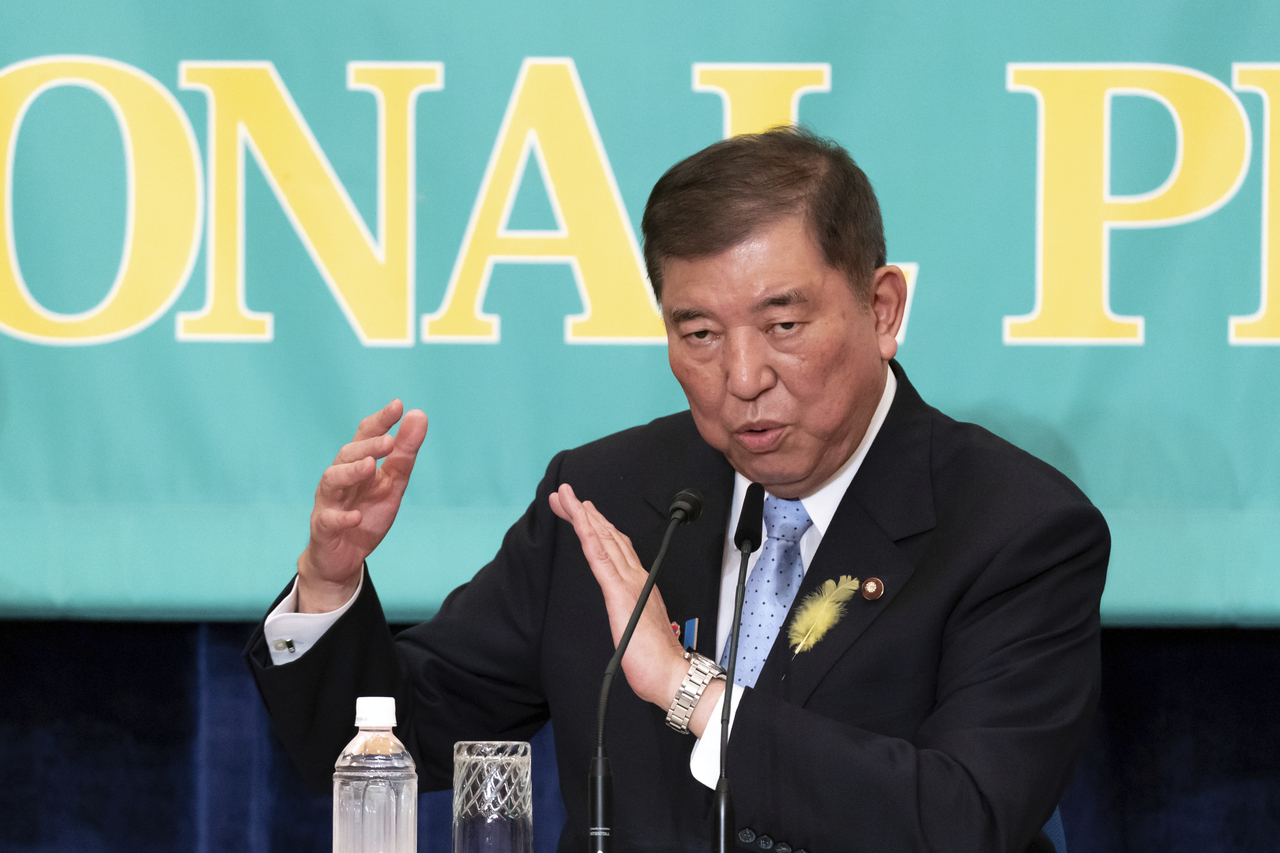 이시바 시게루 일본 풀문 토토사이트의 모습. [AP]