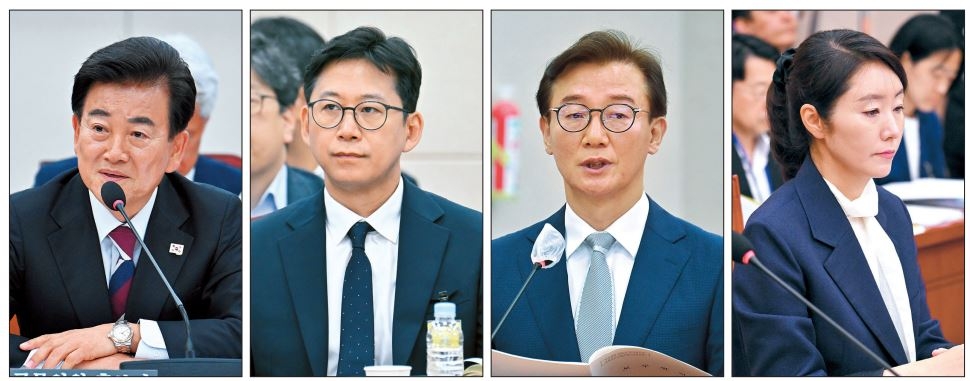 정동영 통일부·배경훈 과기정통부·전재수 해양수산부·강선우 여성가족부 장관 엘클라시코 토토사이트가 14일 서울 여의도 국회에서 열린 인사청문회에 참석해 있다.  이상섭·임세준 기자