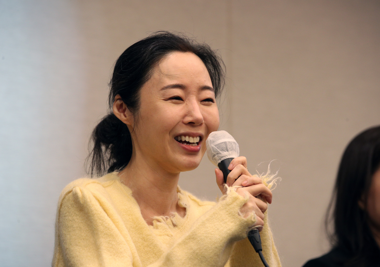 민희진 전 어도어 대표가 지난해 5월 31일 오후 서울 중구 프레스센터에서 어도어 임시주주총회 관련 기자회견을 하고 있다. 임세준 기자