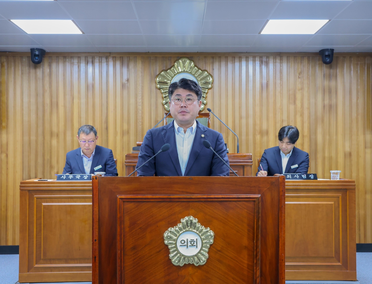 김병창 의원이  5분 자유발언을 하고 있다.[영주시의회 제공]