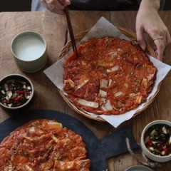 Kimchi pancakes