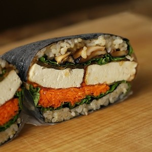 Vegan square gimbap
