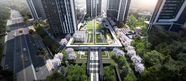 총 325m 아트 갤러리 회랑. [HDC현대콜로세움 토토개발 제공]