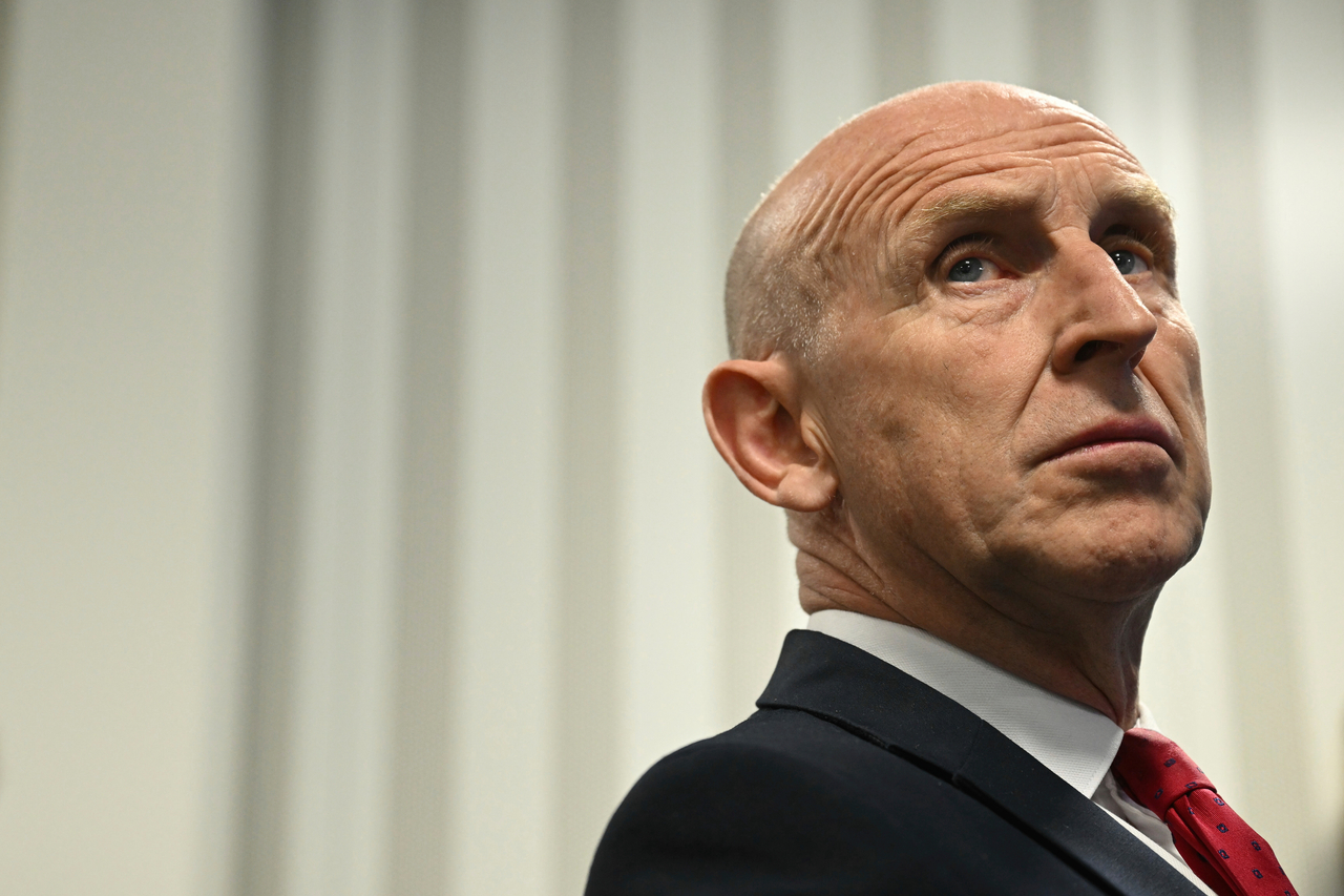 Britain's Defence Secretary John Healey attends Britain's Prime Minister's press conference during the NATO summit in The Hague, Netherlands, June 25. (AP-Yonhap)