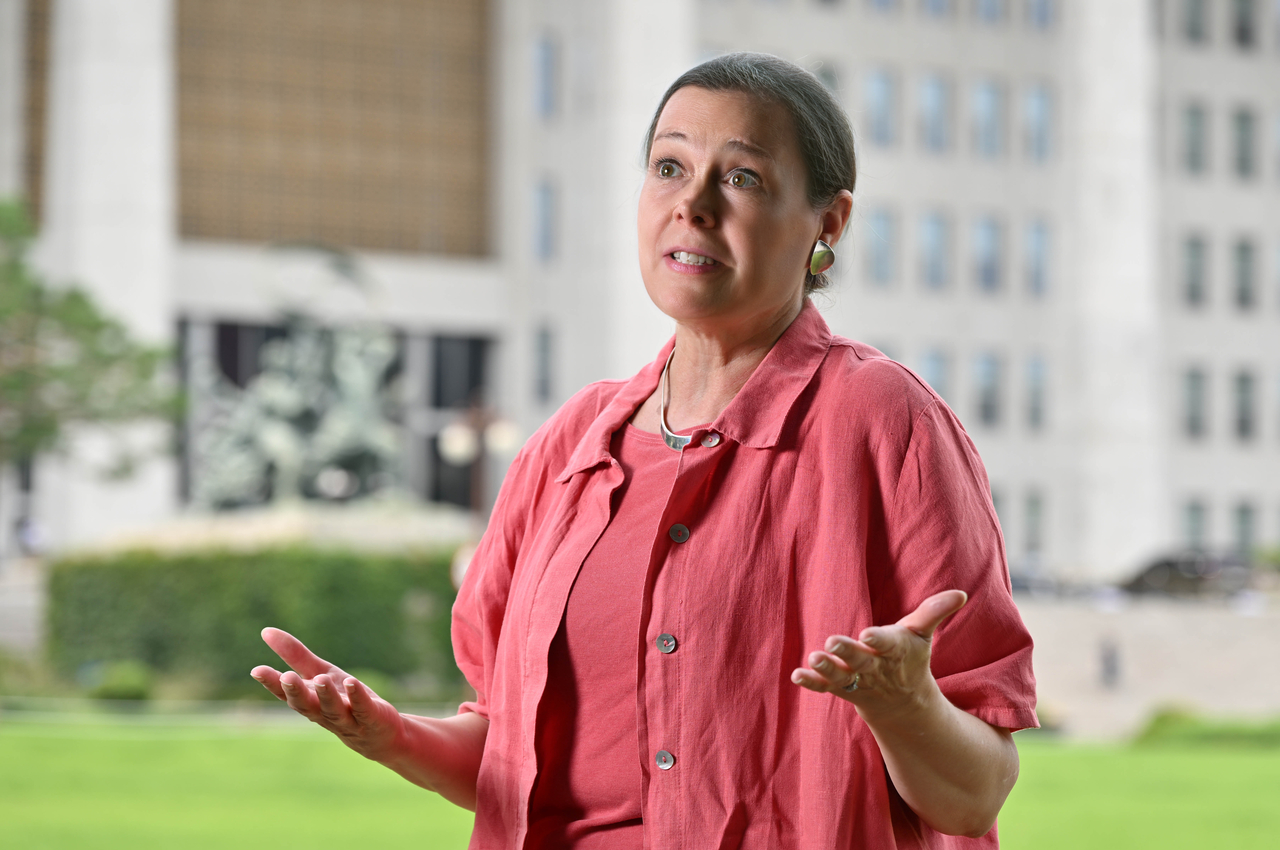 American human rights lawyer Martina Vandenberg speaks at the National Assembly in Seoul on July 4. (Im Se-jun/The Korea Herald).
