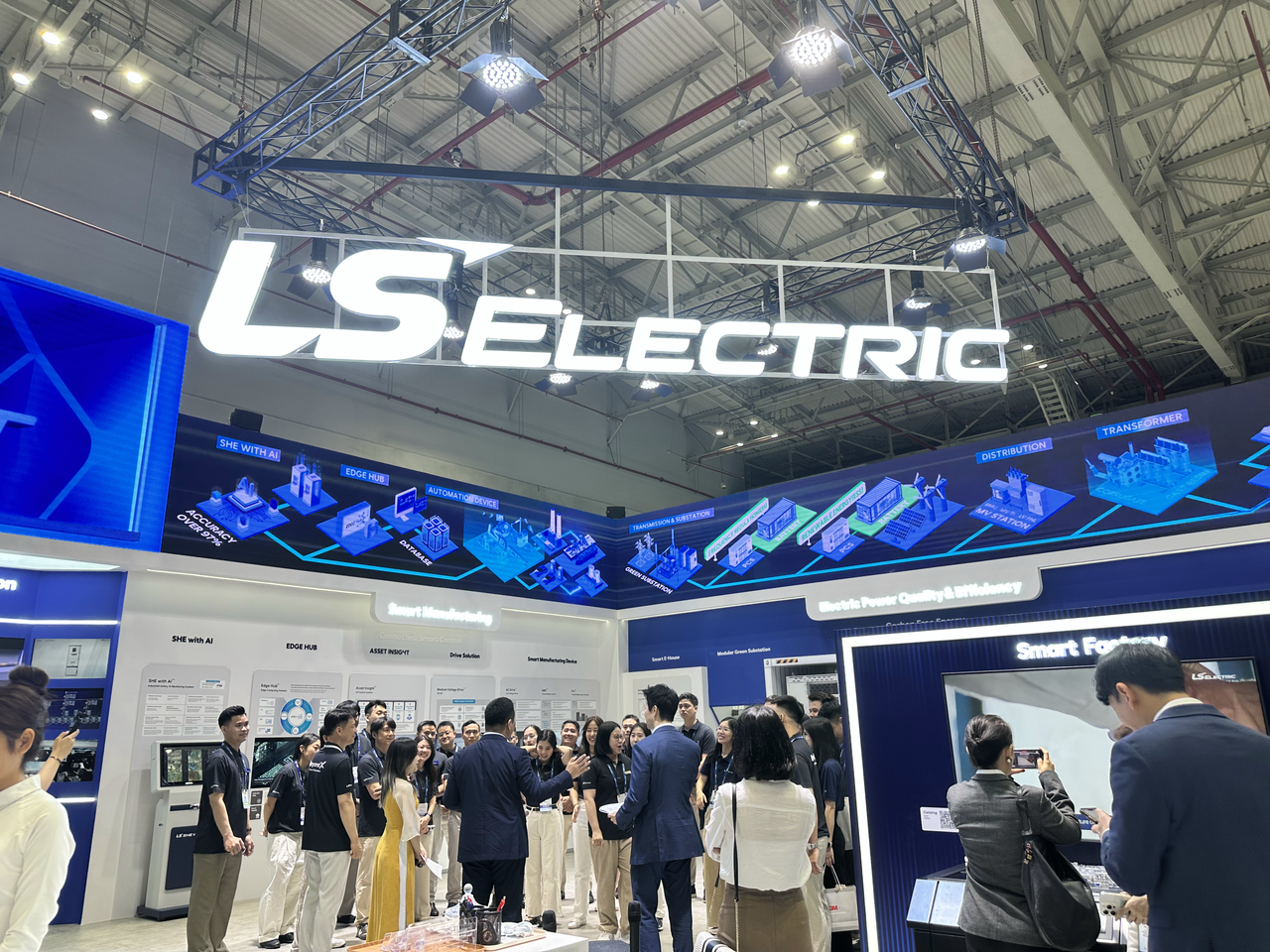 LS Electric's exhibition booth at Elecs Vietnam 2025 held at the Saigon Exhibition and Convention Center in Ho Chi Minh, Vietnam (Byun Hye-jin/The Korea Herald)