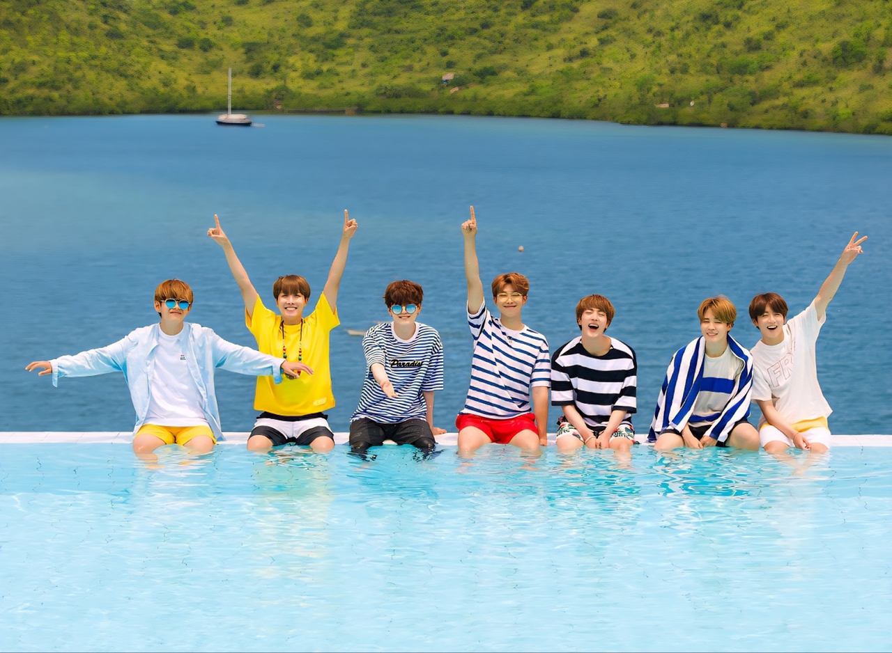 방탄소년단 BTS 서머패키지 필리핀 토토사이트 하피 코론 촬영