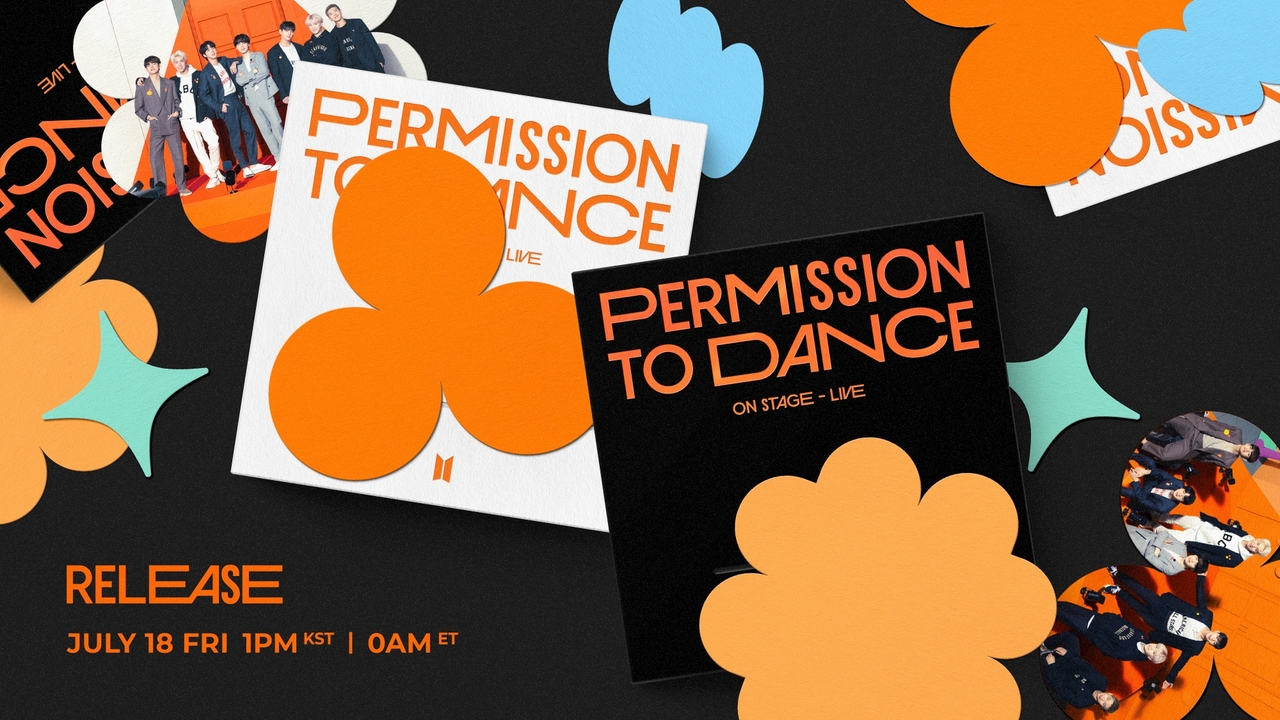Promotion poster for BTS's live album "Permission To Dance on Stage - Live" (BigHit Music)