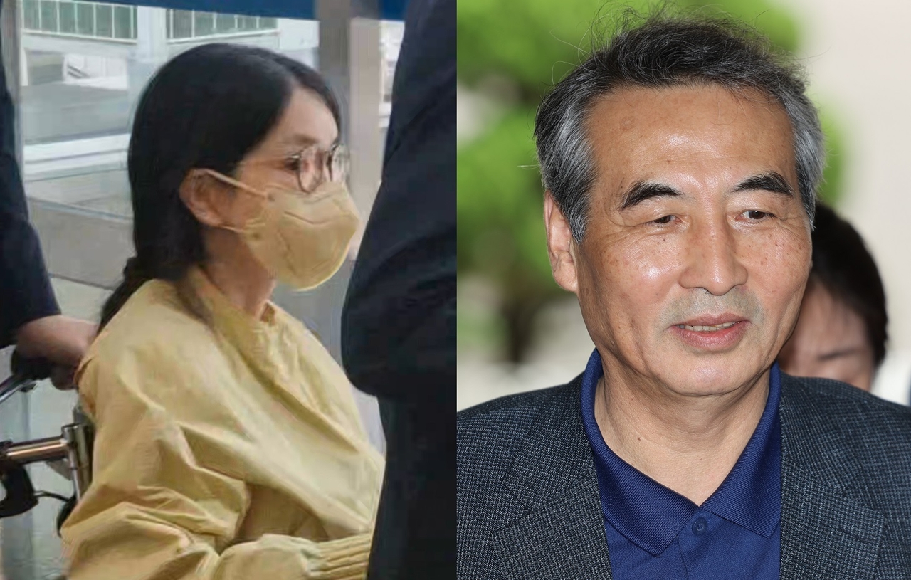 This composite photo shows Min Joong-ki (right), head of an independent counsel tasked with investigating corruption allegations linked to former first lady Kim Keon Hee. (Yonhap)