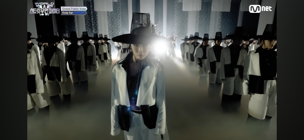 Korean dance crew Bumsup delivers a performance on "World Street Woman Fighter," embodying the concept of Korean grim reapers. (YouTube)