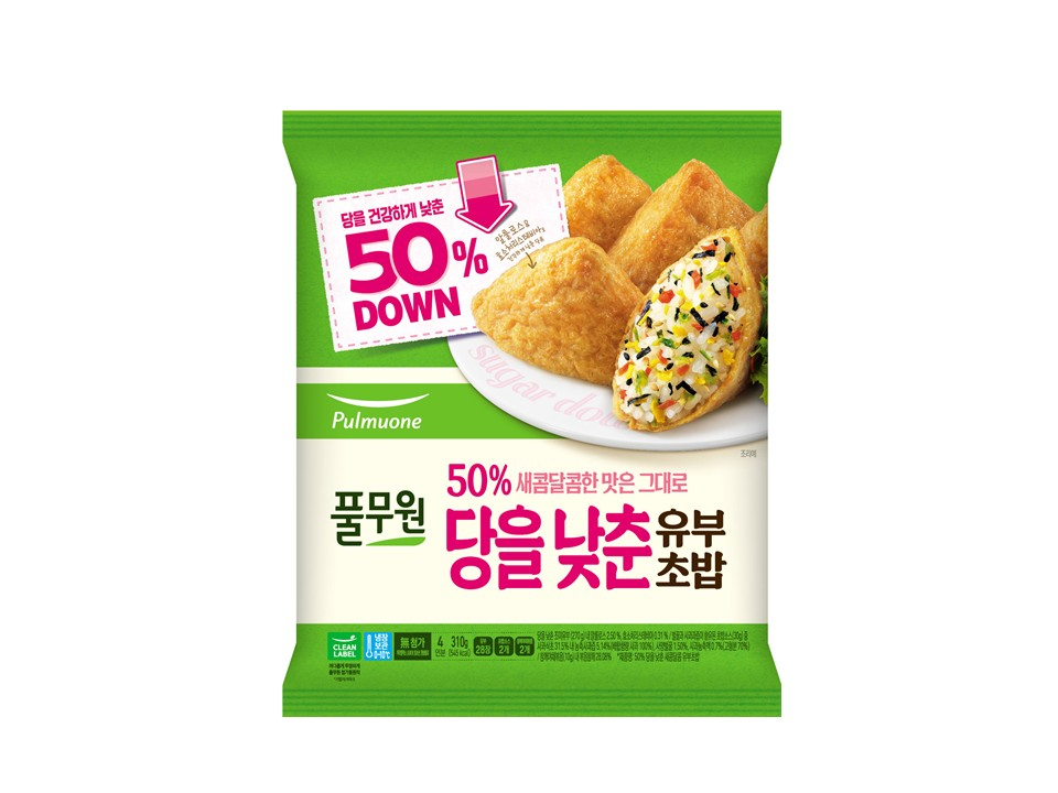 ‘50% 당을 낮춘 새콤달콤 유부초밥’ [풀무원 제공]