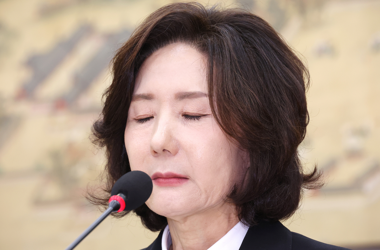 Education Minister nominee Lee Jin-sook is seen during a parliamentary confirmation hearing at the National Assembly held on Wednesday. (Yonhap)