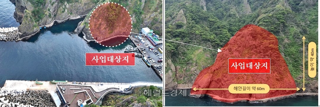 미디어파사드 사업구간인 토토사이트 대도시 도동항 우안산책로
