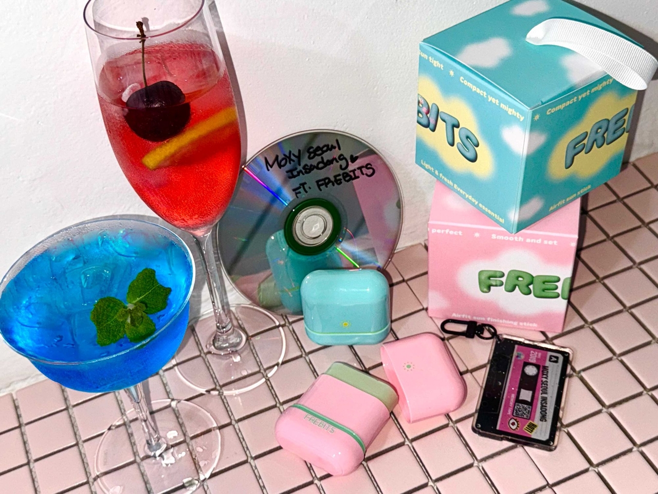 Frebits skin care gifts and summer cocktails at Bar Moxy (Moxy Seoul Insadong)