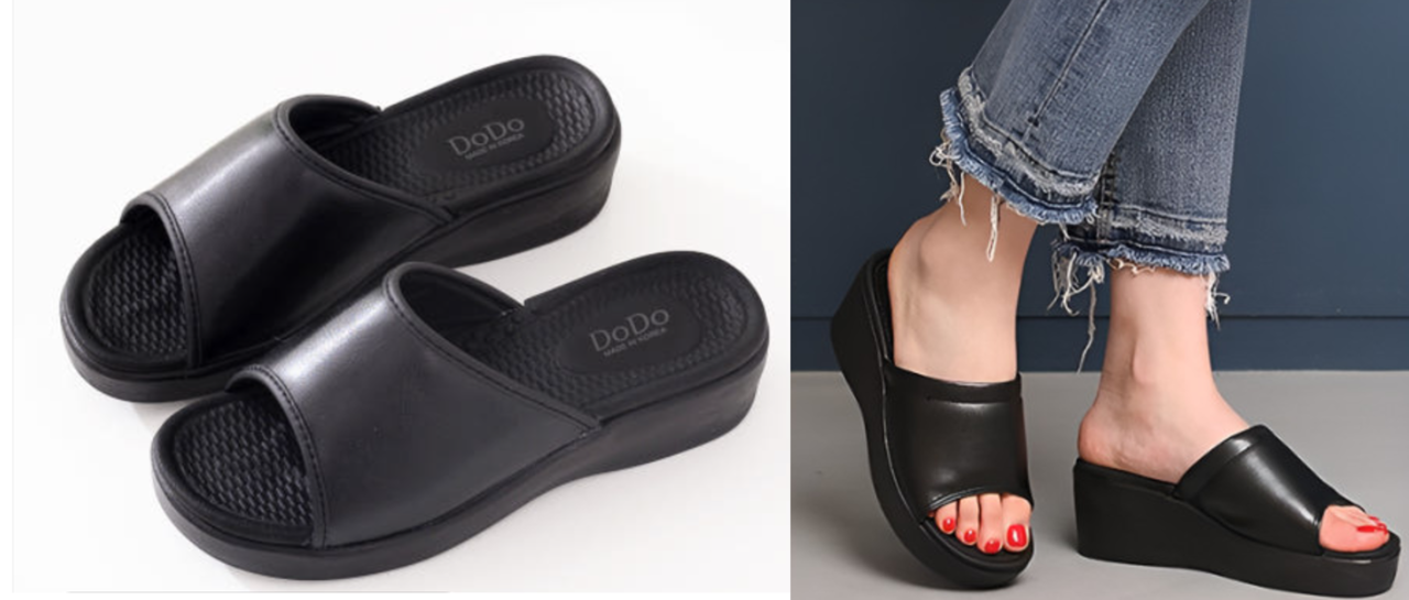 Indoor slippers commonly worn by Korean office workers after arriving at work. (Naver)