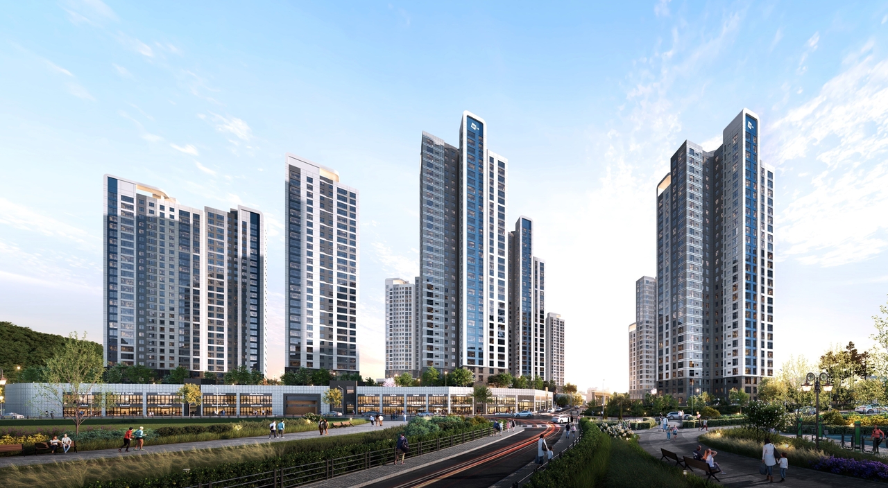 명장2구역 재개발 정비사설토토 투시도. [두산건설 제공]