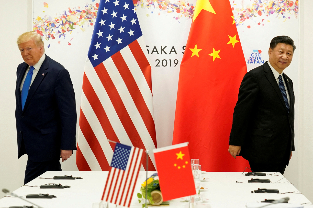 US President Donald Trump attends a bilateral meeting with China's President Xi Jinping during the G20 leaders summit in Osaka on  June 29, 2019.   Reuters-Yonhap