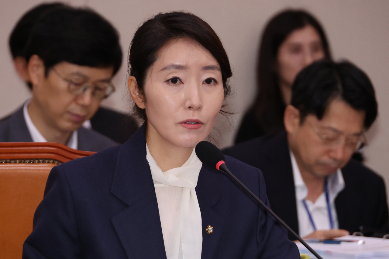 Kang Sun-woo, the nominee to head the Ministry of Gender Equality and Family, speaks during a parliamentary confirmation hearing at the National Assembly in Seoul, in this file photo taken July 14. (Yonhap)