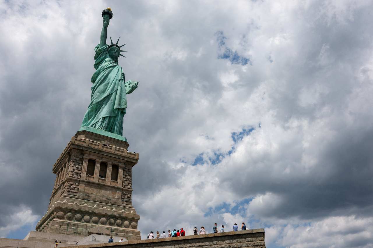 A view shows the Statue of Liberty, a UNESCO World Heritage site, in New York, Tuesday. (Reuters-Yonhap)