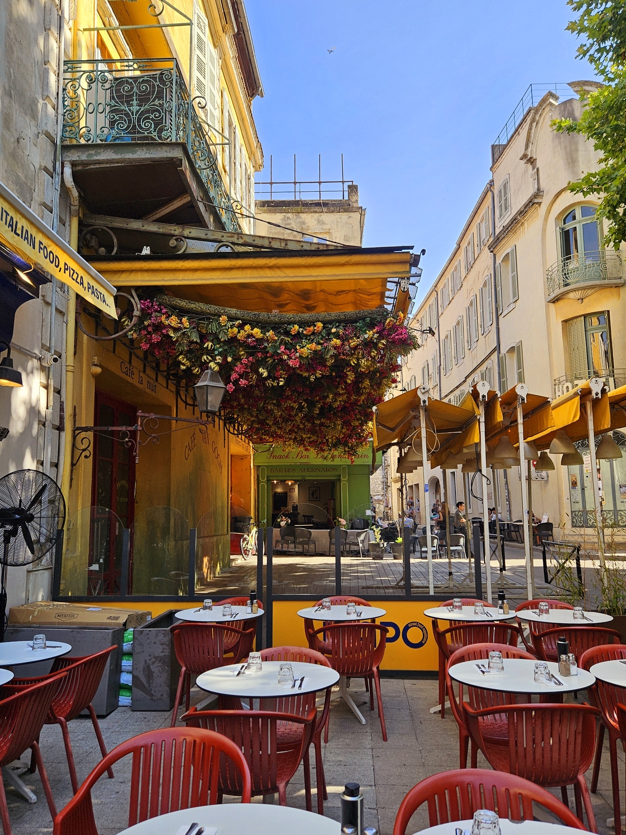 The cafe pictured in “Cafe Terrace at Night," July 4 (Park Yuna/The Korea Herald)
