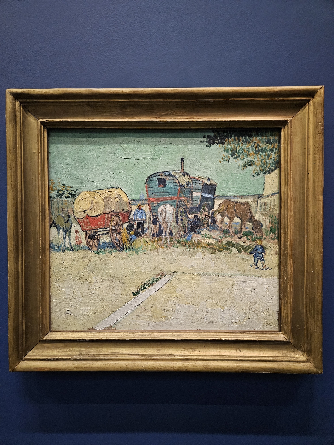 View of “Caravans, Gypsy Camp near Arles" by Vincent Van Gogh at the Orsay Museum in Paris on July 3 (Park Yuna/The Korea Herald)