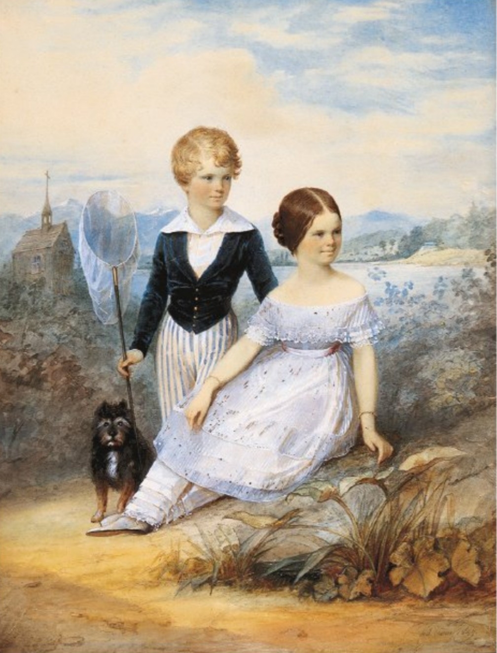 칼 하그, 어린 엘리자베트(hulk 토토사이트)와 칼 테오도르(hulk 토토사이트의 동생), 1849