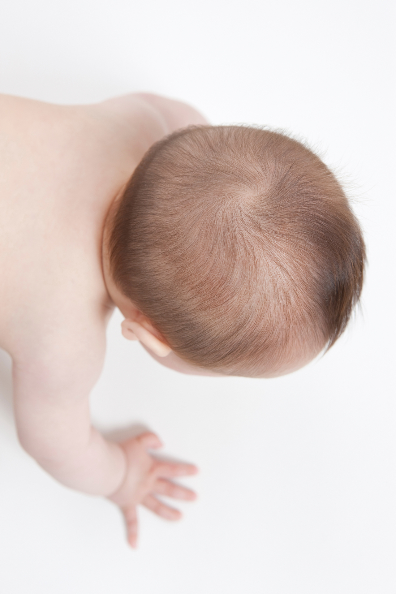 A baby in a prone position (123rf)