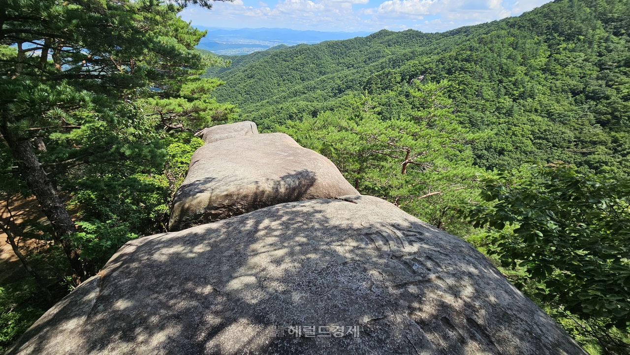삼인암에서 바라보는 팔공산 풍경