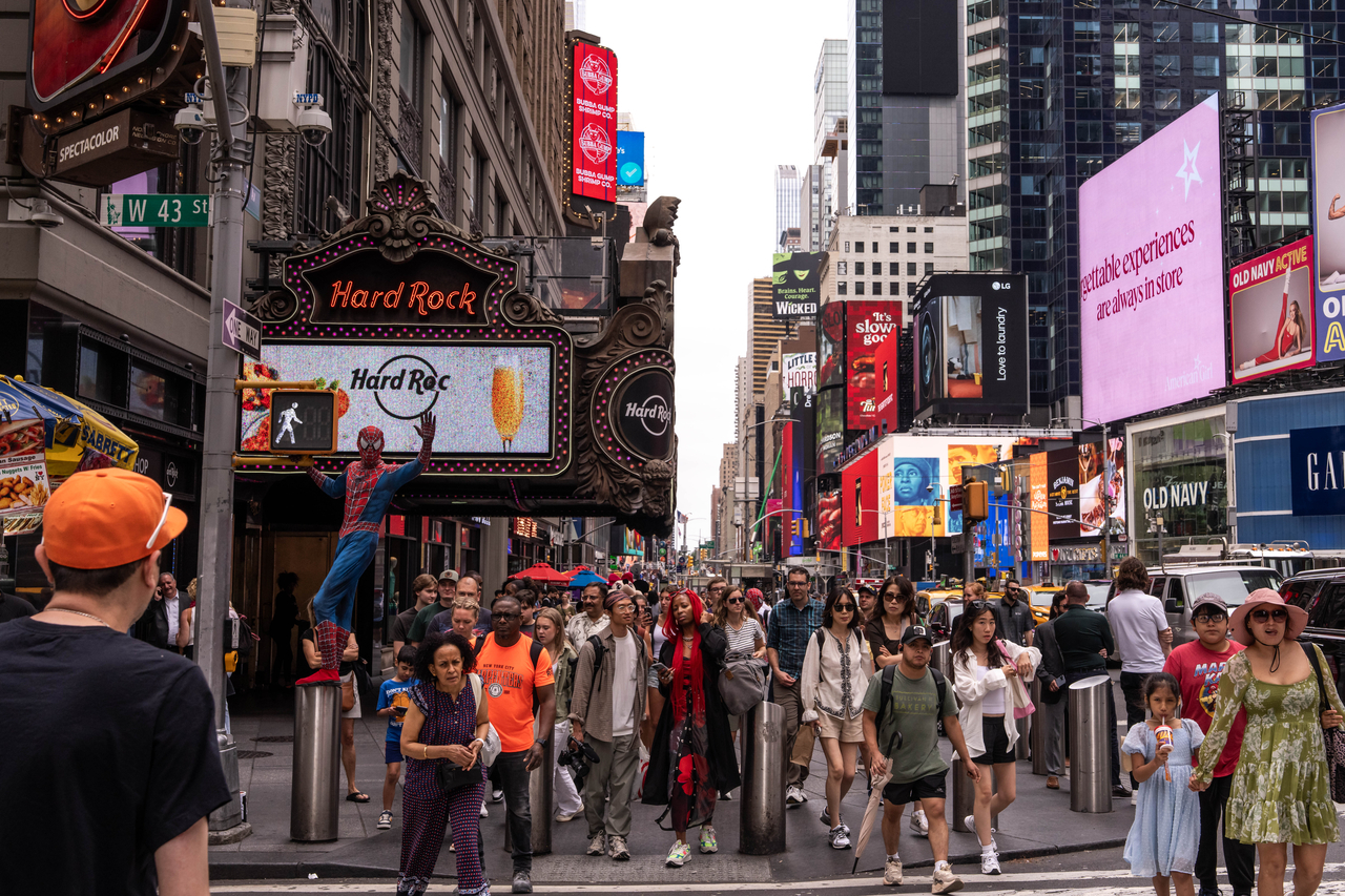 Tourists in the Times Square neighborhood of New York on June 26   Bloomberg