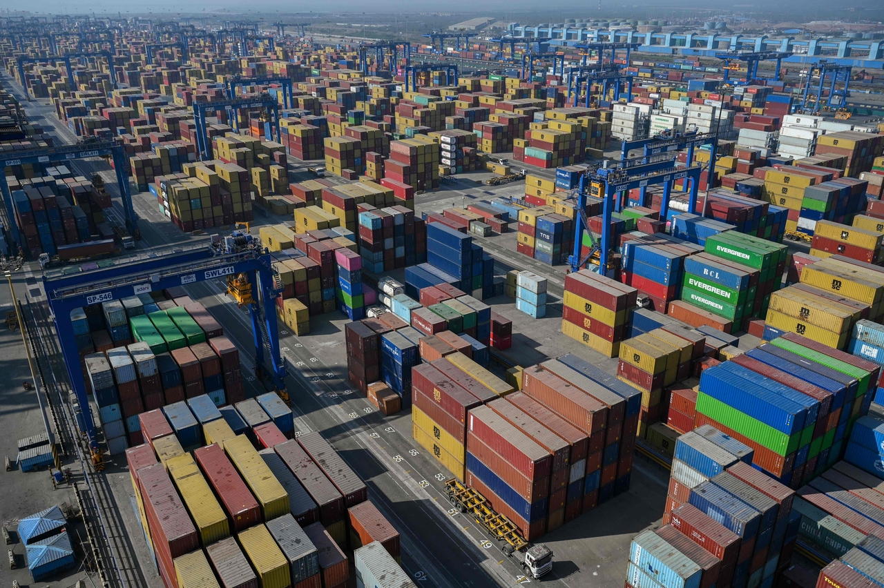 A general view of Mundra Port, which is owned by India's Adani Group, in Mundra, Jan. 11, 2024    AFP-Yonhap