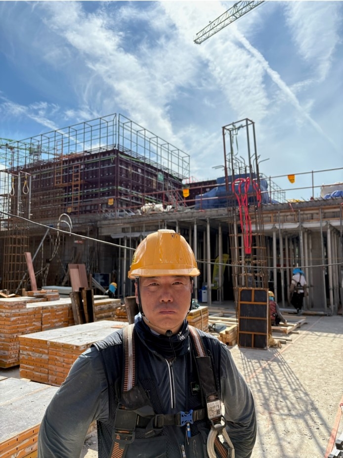 Kim Hoon, 49, has worked as a formwork carpenter on construction sites since 2002.  (Kim Hoon)
