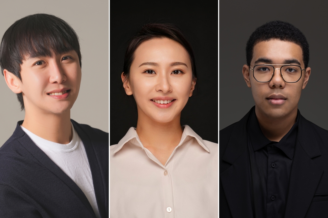 From left, composers Kim Hyun-seob, Lee Go-woon and Lee Hanurij (Sejong Center for the Performing Arts)