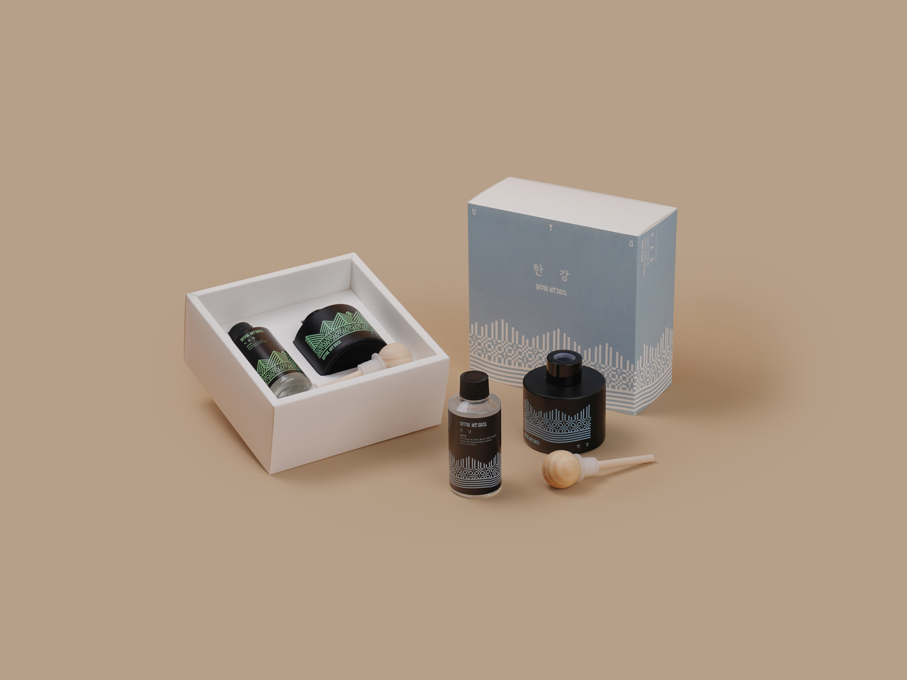 Han River and Seoul Forest-themed reed diffusers (Seoul Tourism Organization)