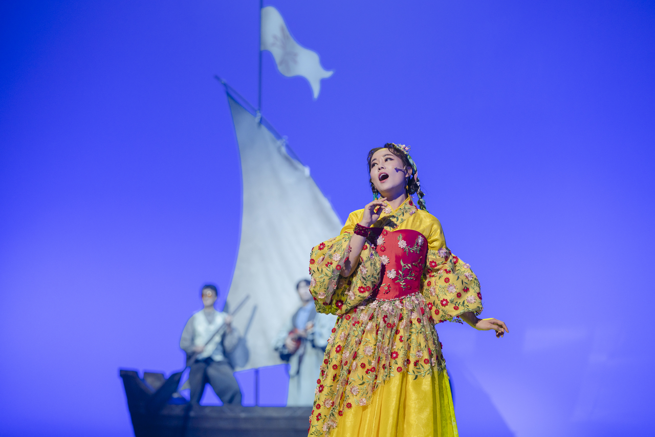 Min Eun-kyung performs in "The Merchants of Venice." (National Theater of Korea)