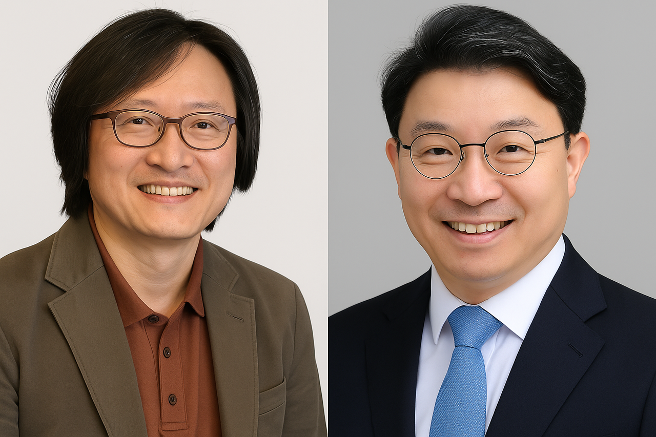 Fair Trade Commission nominee Ju Biung-ghi (left) and Financial Services Commission nominee Lee Eog-weon (Yonhap)