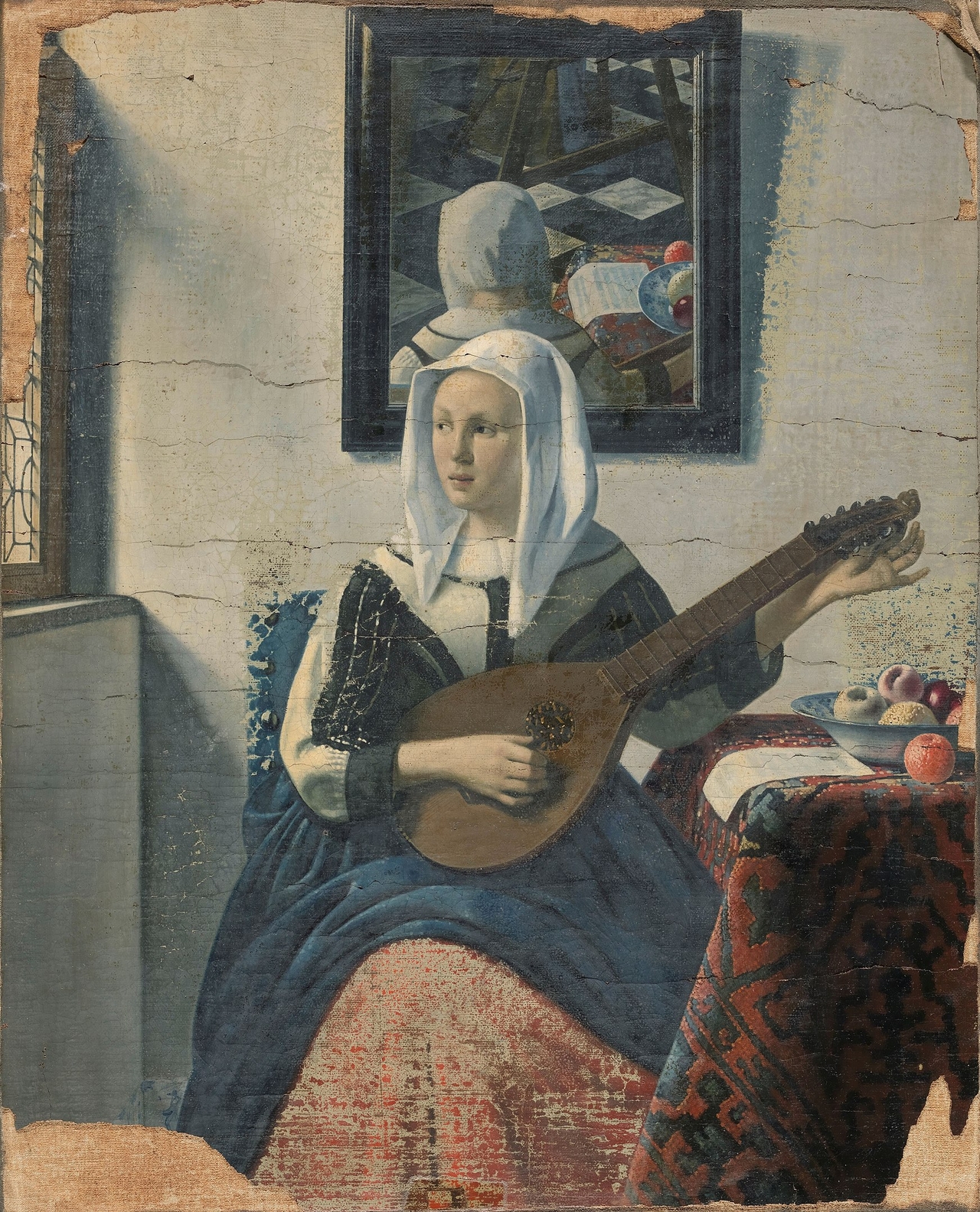 한 판 토토사이트 무료웹툰, 시턴을 연주하는 여인, 1930~1940, 캔버스에 유채, 58x47cm, 암스테르담 국립 미술관