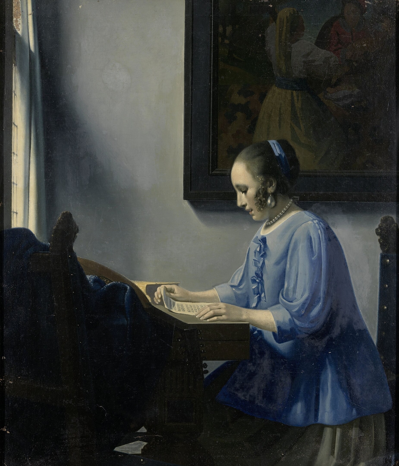 한 판 토토사이트 무료웹툰, 악보를 읽는 여인, 1935~1940, 캔버스에 유채, 58.5x57cm, 암스테르담 국립 미술관
