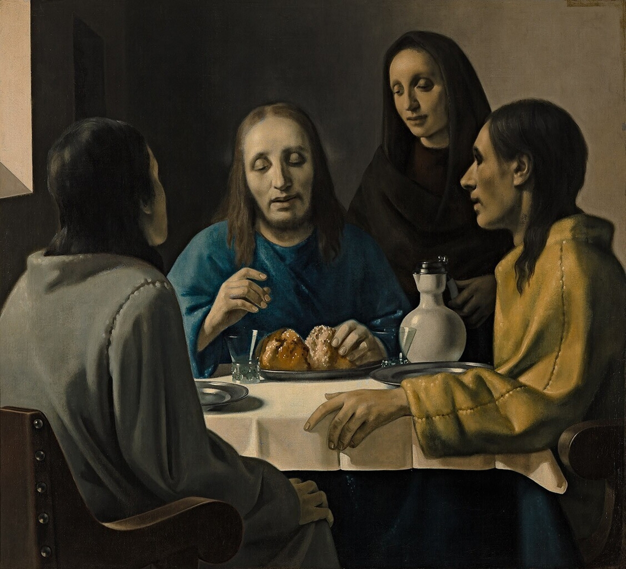 한 판 토토사이트 무료웹툰, 엠마오에서의 저녁 식사, 1937, 캔버스에 유채, 118x130.5cm, 보에이만스 판 뷔닝언 박물관