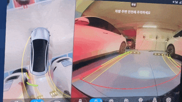 BYD Seal’s 12.8-inch central display offers multidimensional views to assist driving and parking. (Lim Jae-seong/The Korea Herald)